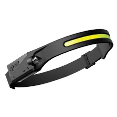 Lampada frontale a induzione LED COB Bikight 1200mAh Ricaricabile tramite USB 270° Ampio raggio 350LM 5 modalità di illuminazione Lampada frontale a LED per ciclismo Avventura Pesca Torcia elettrica Lampada frontale per bici