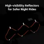 ROCKBROS 2.2L Cycling Bicycle Front Bag 100% Polyester Three-point Fixation Stability High-visibility Reflectors Portable Shoulderbag for MTB Road Bike