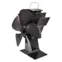 IPRee Fireplace 5 Blades Heat Powered Stove Fan Log Wood Burner Quiet Home Fireplace Fan Efficient Heat Distribution DY015J