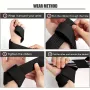 GOUNOD 1pair Sport Fitness Wrist Lifting Straps Wristband Silicone Non-slip Deadlift Grip Belt for Fitness Weightlifting Pull-up Exercise Training