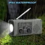 IPRee Hand Crank Emergency Radio Solar Powered Radio with LED Flashlight SOS Alarm Portable Radio for Outdoor Camping and Emergency