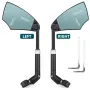 WEST BIKING HD Anti-Glare Bike Rearview Mirror 360° Rotation Adjustable Retractable Reflector for 20-23mm Bicycle Electric Scooter Handlebars