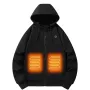 TENGOO HZ05 Smart Heated Zipper Hoodies Sweatshirt 5 Heating Areas Quick Heating USB Rechargeable Washable Safety Fashion Oversize Jacket for Winter Outdoors Keep Warm