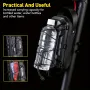 WILD MAN 2L EVA Hard Shell Scooter Handlebar Bag Waterproof Large Capacity Reflective Quick Release Handlebar Bag for Bike Electric Scooter Motorcycle