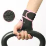 SKDK 1Pair Weight Lifting Fitness Sports Gloves Non-slip Breathable Sweat-wicking Silicone Palm Extended Strap Wrist Guard Gloves for Gym Power Training