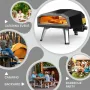 [US Direct] ECOWELL EPO120 Pizza Oven Outdoor Stove 12\Outside Stone/Peel, Infrared Thermometer and Portable Waterproof Cover Pizza Oven