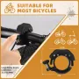 WEST BIKING 85 dB Mini Bicycle Bell Ring Fits 22.2-31.8mm Handlebars Clear Ringtone Aluminum Alloy Invisible Bell for MTB Cycling Safety