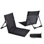 IPRee Foldable Beach Mat Lounge Camping Chair Outdoor Garden Park Single Lazy Chair Backrest Cushion Picnic Camping Folding Back Chair Beach Chairs