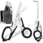 IPRee Foldable Tactical Medical Scissor Emergency Rescue Shear First Aid Kit Scissors Plier Outdoor Survival EDC Tool Gear
