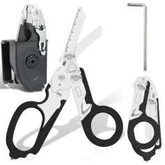 IPRee Foldable Tactical Medical Scissor Emergency Rescue Shear First Aid Kit Scissors Plier Outdoor Survival EDC Tool Gear