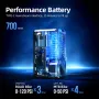 CYCLAMI AM6 130 PSI Mini Bike Air Pump Intelligent Preset Tire Tressure Type-C Charging Inflator for MTB E-Bikes Ball