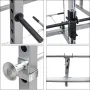 [US Direct] BOMINFIT Multi-Function Power Cage Power Tower 17.5-68'' High Adjustable Dipping Station Barbell Stand Squat Cage for Weight Training Max Loading 800lbs