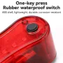 BENGGUO High Brightness Mini Bicycle Taillight 150mAH USB Charging Waterproof 3 Modes Bike Rear Light for Night Riding Safety Warning