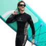 DIVE&SAIL Men's Diving Tight Long Sleeve T-shirt UPF50+ UV Protection Quick-drying High Elastic Pull-over Professional Floatsuit Top for Surfing Swimming