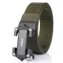 TUSHI Strong Metal Automatic Buckle Black Belt Wear-resistant Tough 125cm Nylon Belts For Men Breathable Canvas Designer Belt Training