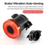 ROCKBROS BL-S1 Smart Brake Sensor Bicycle Taillight 400 mAH Type-C Charging IPX7 Waterproof Aluminum Bike Rear Light for Night Road Warning Riding