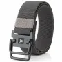 ENNIU Elastic Tactical Belts Combat Tactical Designer Belts For Jeans Pants 2 Ring Buckles Solid Casual Nylon Strap Canvas Waist Belt
