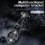 WEST BIKING Aluminum Alloy Bicycle Computer Holder Adjustable Angle Mountain Bike Headlight Sports Camera Mount Handlebar Extended Bracket