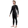 DIVE&SAIL Men Full Body Dive Skins Wetsuit UPF50+ Sun Protection Quick-drying One-piece Long Sleeve Diving Top Pant Front Zip Keep Warm Elastic Snorkeling Clothes for Surfing Swimming