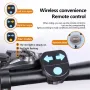BIKIGHT 2 in 1 Wireless Remote Warning Turn Bike Taillight 5 Iighting Modes 70dB Loud Bell 1200mAh Battery Type-C Rechargeable Safe Smart Rear Light with Horn for Giant Samebike Ibis MTB Bike Night Cycling Riding