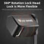 WEST BIKING Bike Portable Folding Lock C-level Anti-theft Waterproof Dustproof Universal Alloy Steel Security Cycling Lock for Bicycle E-Bike
