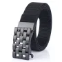 TUSHI Mens Tactical Belt Metal Automatic Buckle Hard Nylon Soft Real Nylon 125cm Military Casual Adjustable Belt