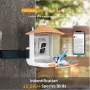 ZANLURE Smart Bird Feeder with Camera Solar Panel Wireless AI Bird Identificatio Auto Record Christmas Gift