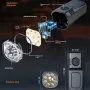 BIKIGHT 8 LEDs Bike Headlight 600 Lumens Brightness 2000mAh Battery Waterproof Flashlight USB Charging MTB Road Cycling Front Light for MTB Bike Road Bike Flashight