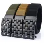 TUSHI Mens Tactical Belt Metal Automatic Buckle Hard Nylon Soft Real Nylon 125cm Military Casual Adjustable Belt