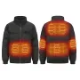 TENGOO HJ-07A Heating Jacket 7 Heated Areas Coat Jacket Three-speed Temperature Control Heated Windbreaker Thermal High Neck Coat for Winter Outdoor Sport