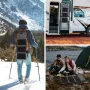 [US Direct] 12V 21W Foldable Portable Solar Panel Charger for QC3.0 PD 18W Fast Charging for Smart Phones Tablets Power Banks Battery Packs IP67 Waterproof For Outdoor Camping Hunting Hiking
