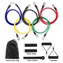 14Pcs TPE Resistance Bands Pull Rope Indoor Portable Fitness Equipment Arm Waist Leg Chest Trainer Exercise Tools