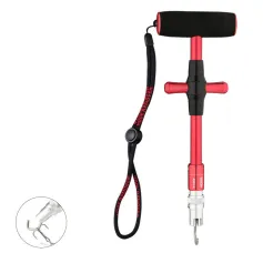 TUNALA Portable Hook Extractor T-Type Aluminum Alloy With Locking Hook Extractor Opening Closing Deep Throat Large Unhooker for Outdoor Saltwater Freshwater Fishing