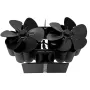12 Blades Heat Powered Stove Fan Fireplace Heat Powered Eco-Friendly Fan Portable Heater Efficient Heat