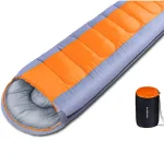 2200g Camping Sleeping Bag For -10~20℃ Temperature, Ultralight Waterproof 4 Season Warm Envelope Backpacking Sleeping Bags for Outdoor Traveling Hiking
