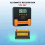 12V-24V automatisk MPPT solcellsladdningsregulator 10A, 20A, 30A, 40A, 50A, 60A smart PV-regulator, litiumblybatteriladdare