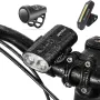 Astrolux? BC2 Luz Dupla de LED Brilhante para Bicicleta de 800LM, Bateria de 2600mAh, IP64 à Prova D'água, 5 Modos de Iluminação, Tipo C, Lanterna Frontal Recarregável para Bicicleta com Buzina Traseira