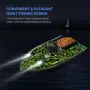 500m Signal Reception Smart Electric RC Fishing Boats Dual Motor 5200mAh Battery GPS Intelligent System 4 Positioning Points Auto Return LCD Power Display Light Control Outdoor Bait Delivery Boat Fishing Boat