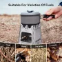 Astrolux® Ti-BS1 Titanium Backpacking Stoves Titanium Camping Stove Folding Wood Burning Stove Pocket Stove Portable Lightweight Backpacking Stove for Outdoor Camping Hiking Backpacking Picnic BBQ