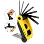 WEST BIKING 16 In 1 Bicycle Repair Tools Portable Folding Hexagon Socket Tool Multi-function Wrench Tire Lever Bottle Opener Combination Set