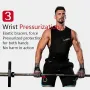 GOUNOD 1pair Sport Fitness Wrist Lifting Straps Wristband Silicone Non-slip Deadlift Grip Belt for Fitness Weightlifting Pull-up Exercise Training