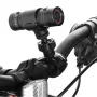 XANES 1080P Bicycle Helmet Camera 120° Wide Angle Bicycle Sports Camera IPX6 Waterproof Mini Motorcycle Helmet Camera Car Video Recorder Outdoor DV Video Camera