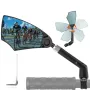 WEST BIKING HD Anti-Glare Bike Rearview Mirror 360° Rotation Adjustable Retractable Reflector for 20-23mm Bicycle Electric Scooter Handlebars