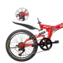 [USA Direct] IDEAPLAY P11 6-Speed 20 Inch Wheels Mountain Bike Steel Frame V-Brakes Payload 75KG Adult Folding Bicycle