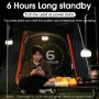 WEST BIKING Portable Camping Light USB Rechargeable Hook Camping Lantern Adjustable Outdoor Waterproof Tent Lights Emergency Table Lamp Power Brank