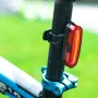 Bike Taillight 600mAh Battery 4 Light Modes USB-C Rechargeable IPX6 Waterproof Wear-resistant Lightweight Bicycle Rear Light for Night Cycling
