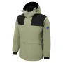 TENGOO HJ-04G 4 Heating Areas Jacket Windbreaker Unisex 3-Gear Thermal High Neck Hooded Coat Windproof Comfy Outerwear for Winter Hiking Outdoor Sport