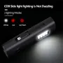 BIKIGHT 400LM 3000mAh Type-C Charging Bicycle Headlight 3 Gears COB Side Light Battery Level Display Waterproof Power Bank Front Bike Light for Night Riding