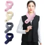 TENGOO 3 Gears Electric Heating Scarf Adjustable Winter Warm USB Rechargeable Neckerchief Plush Collar