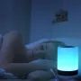 IPRee Touch Lamp LED Night Light for Bedrooms Living Room Portable Table Bedside Lamps Rechargeable Warm White RGB Light